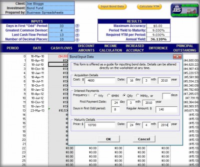 Bond Yield Calculator 3.2 screenshot