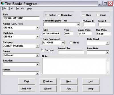 Books Program 2.3 screenshot