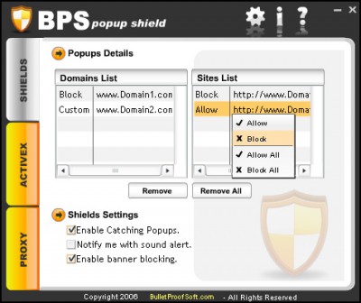 BPS Popup Shield 5.0.0.2 screenshot