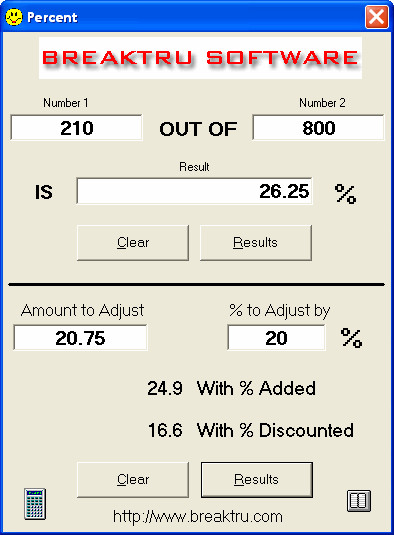 BREAKTRU Percent 7.3 screenshot