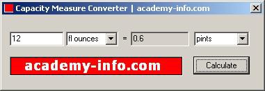 Capacity Measure Converter 1.0 screenshot