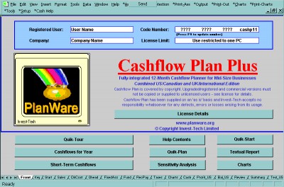 Cashflow Plan Plus 1.31 screenshot