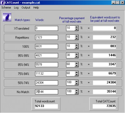 CATCount: Computer Assisted Translation 1.0 screenshot