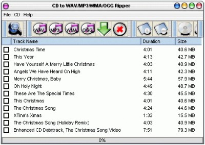 CD to WAV MP3 WMA OGG Ripper 1.0 screenshot