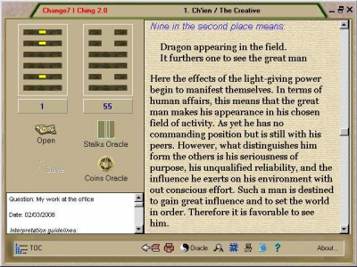 Change7 I Ching 2.10 screenshot