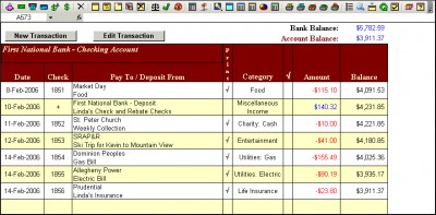 Checkbook for Excel 6.1f screenshot