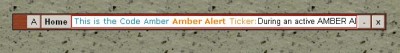 Code Amber Amber Alert Desktop Ticker 1.1 screenshot