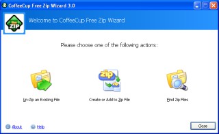 CoffeeCup Free Zip Wizard 3.0 screenshot