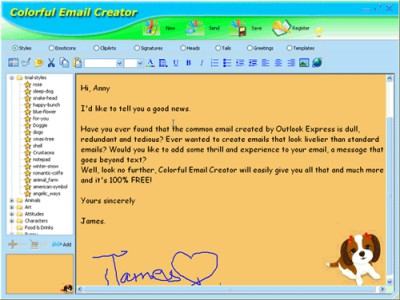 Colorful Email Creator 1.9 screenshot