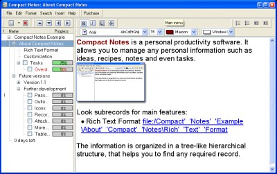 Compact Notes 1.1 screenshot