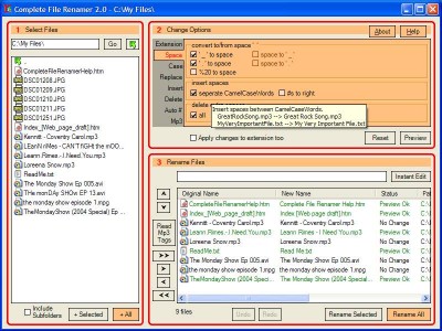 Complete File Renamer 2.0 screenshot