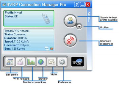 Connection Manager Lite 1.03 screenshot