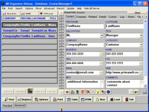 Contact Organizer Deluxe 4.12 screenshot