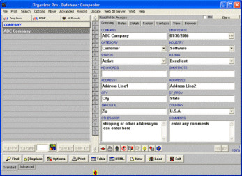 Contact Organizer Pro 3.2b screenshot