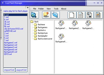 Cool Flash Manager 1.18 screenshot