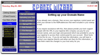 cPanel Wizard 1.0 screenshot
