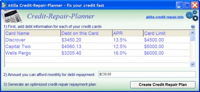Credit Repair Planner 113.194a screenshot