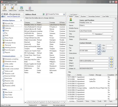 CRM-Express 3.06 screenshot