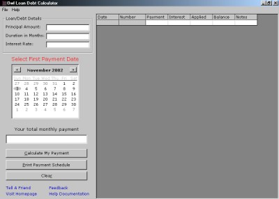Debt Eliminator Loan Calculator 1.3 screenshot