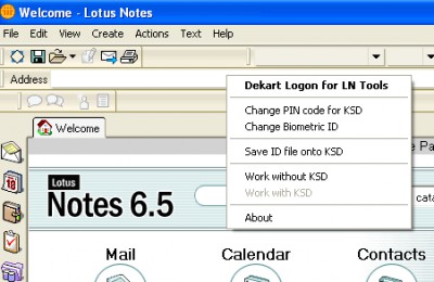 Dekart Logon for Lotus Notes 1.02 screenshot