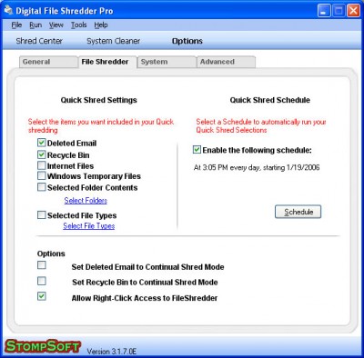 Digital File Shredder Pro 3.2.0.9 screenshot
