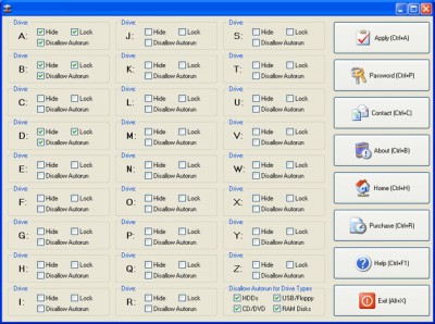 Disk Drive Security 10.01 screenshot