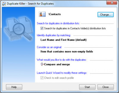 Duplicate Killer for Microsoft Outlook 3.47 screenshot