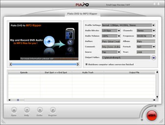 DVD To MP3 Ripper 2011.15 screenshot