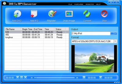 DVD to MP4 Converter 1.00 screenshot