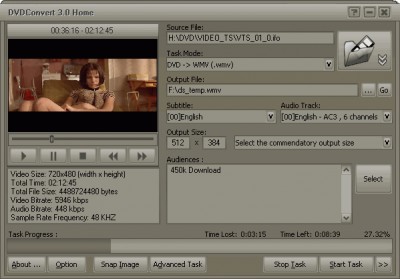 DVDConvert Home 3.0.45 screenshot