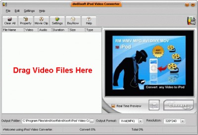 dvdXsoft iPod Video Converter 1.36 screenshot