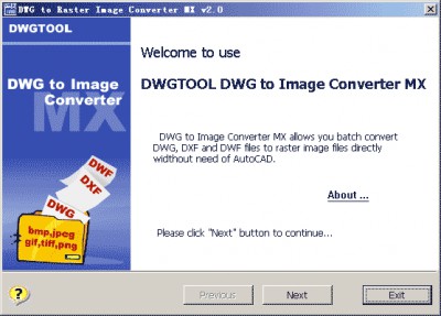 DWG to IMAGE Converter MX 5.6.2 screenshot