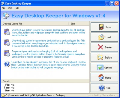 Easy Desktop Keeper 10.0 screenshot