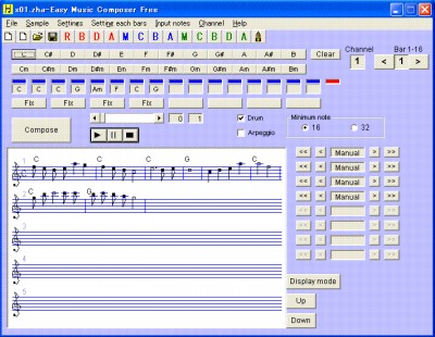 Easy Music Composer Free 9.81 screenshot