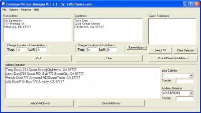 Envelope Printer Manager Pro 2.1 screenshot