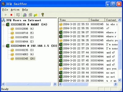 EtherBoss Monitor (ICQ Sniffer) 1.1 screenshot