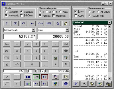 Euromat 1.8.5 screenshot