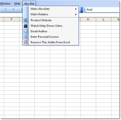 Excel Absolute Relative Reference Change Software 7.0 screenshot