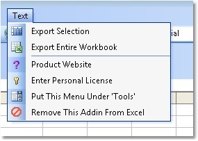 Excel Export To Text Files Software 7.0 screenshot