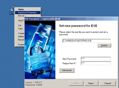 Exe Password 2004 screenshot