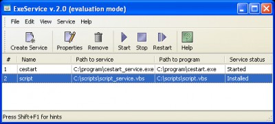 Exe To Service 2.0 screenshot