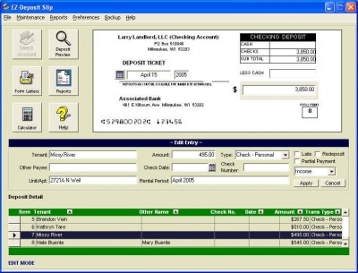 EZ-DepositSlip 3 screenshot