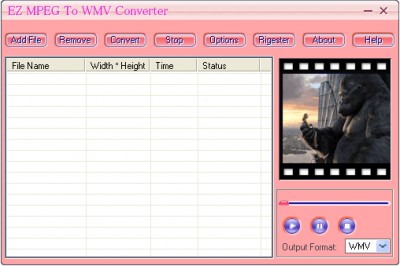EZ MPEG TO WMV Converter 3.70.70 screenshot