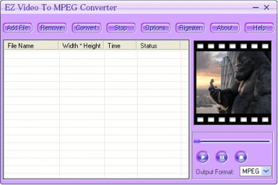 EZ Video TO MPEG Converter 3.70.70 screenshot