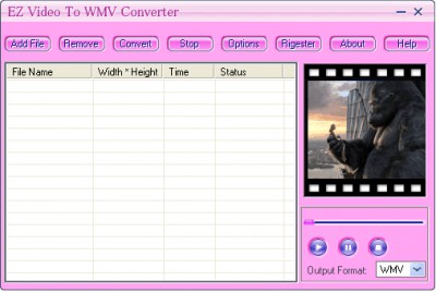 EZ VIDEO TO WMV Converter 3.70.70 screenshot