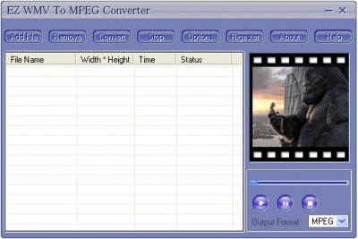 EZ WMV TO MPEG Converter 3.70.70 screenshot