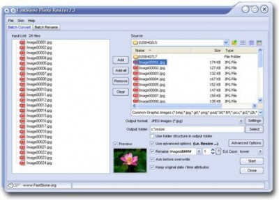 FastStone Photo Resizer 2.4 screenshot