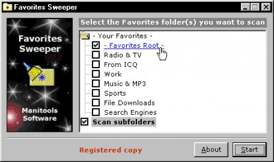 Favorites Sweeper 3.00 screenshot