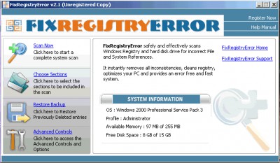 Fix Registry Errors 1.8 screenshot