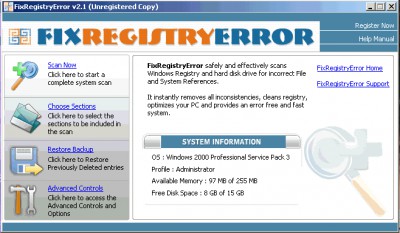 FixRegistryError 1.5 screenshot